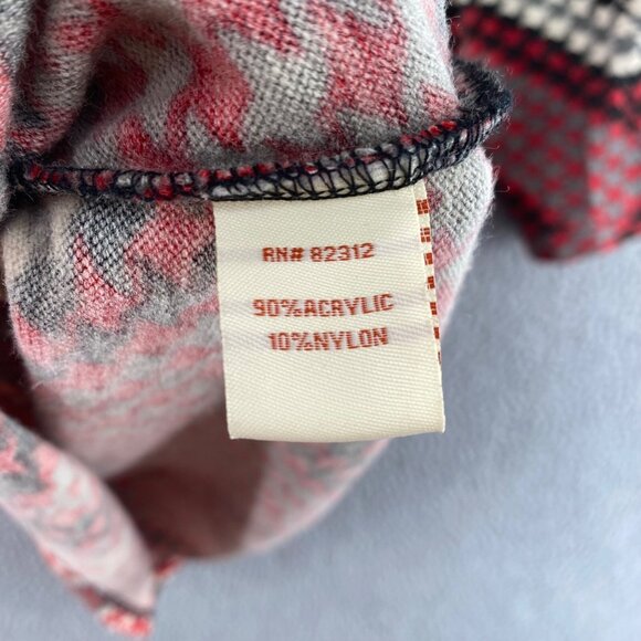 Aryeh Dress Womens Extra Large Red Chevron Sweater 3/4 Sleeve Mini Pullover Knit - Picture 6 of 10